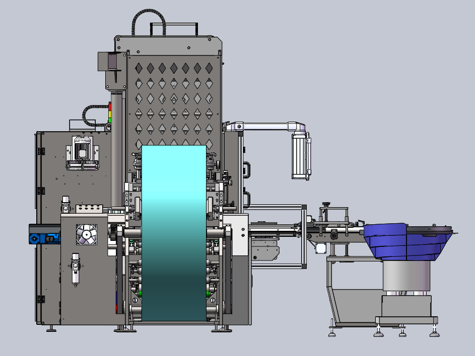 3D Model Diagram of LYDG-370/470/570 Full Automatic Glueless Non-stop Turret Rewinder