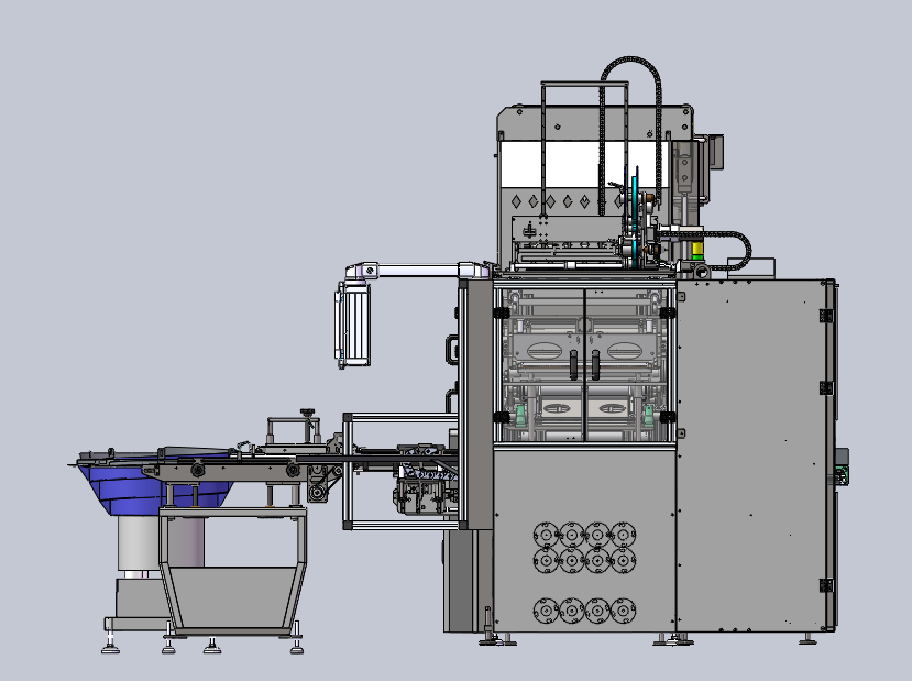 3D Model Diagram of LYDG-370/470/570 Full Automatic Glueless Non-stop Turret Rewinder